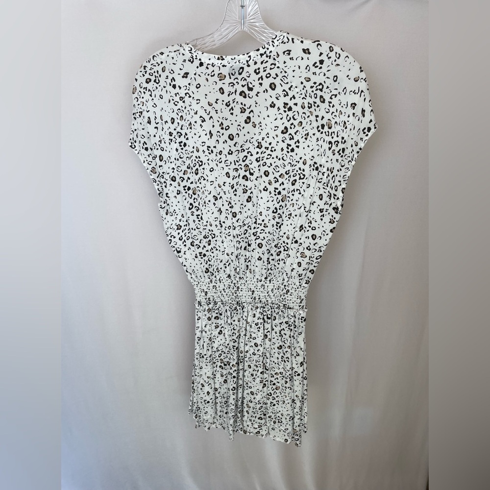 Rails Karla Leopard Print Tiered Dress in White Mocha size small - Picture 5 of 7